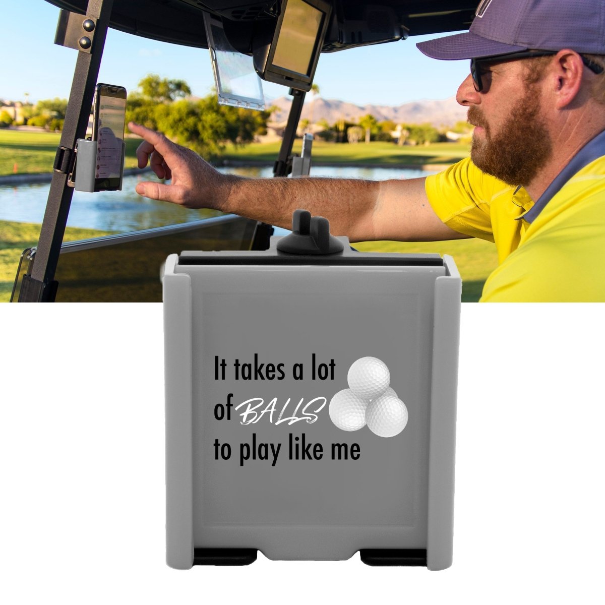 Funny Golf Cart Phone Mount