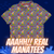 Men's manatee-themed golf polo shirt with aquatic design