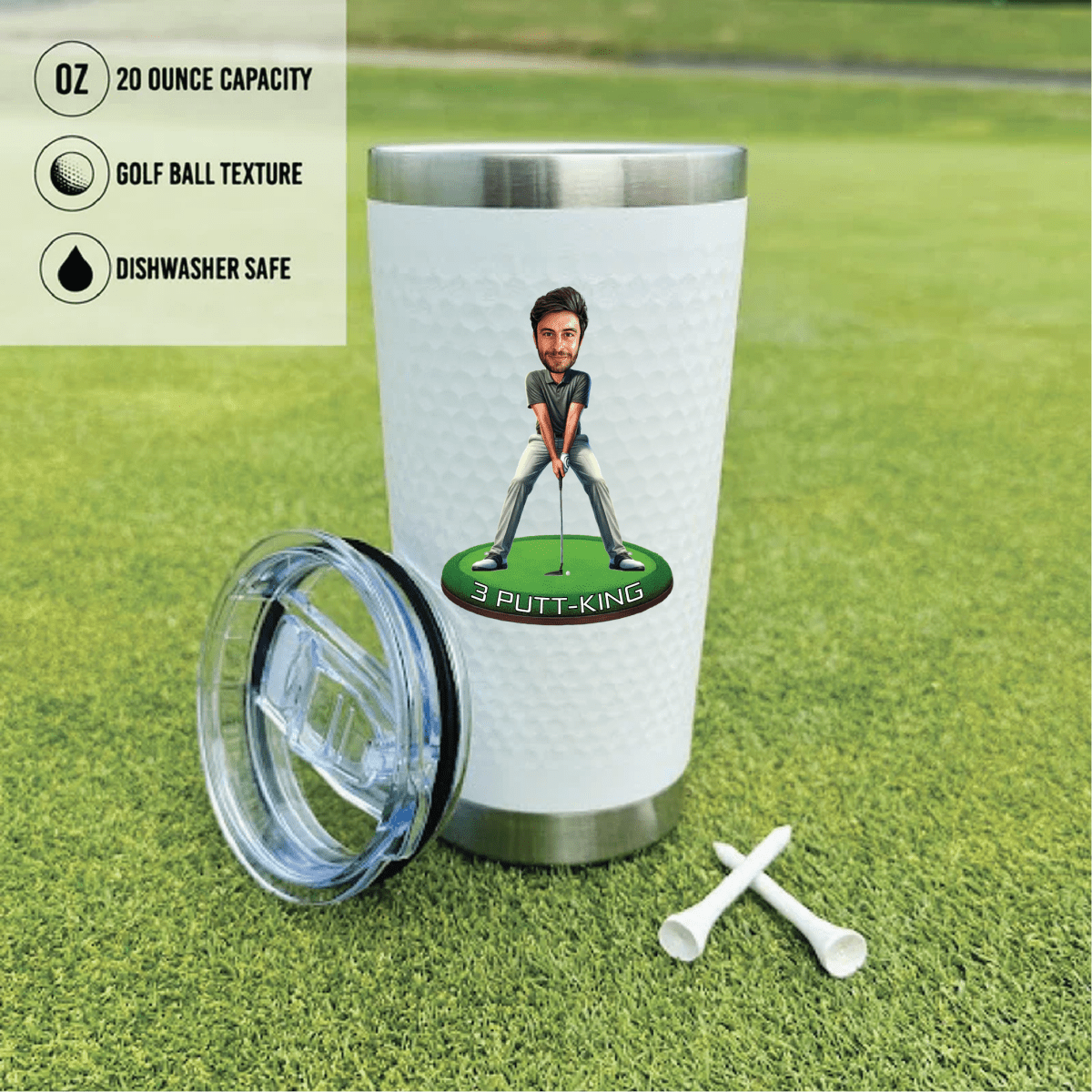 The 3-Putt King Tumbler