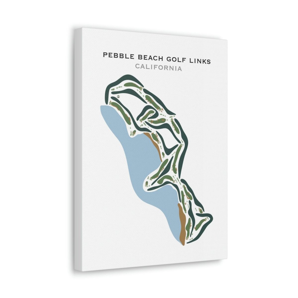 Detailed print of Pebble Beach Golf Links, California