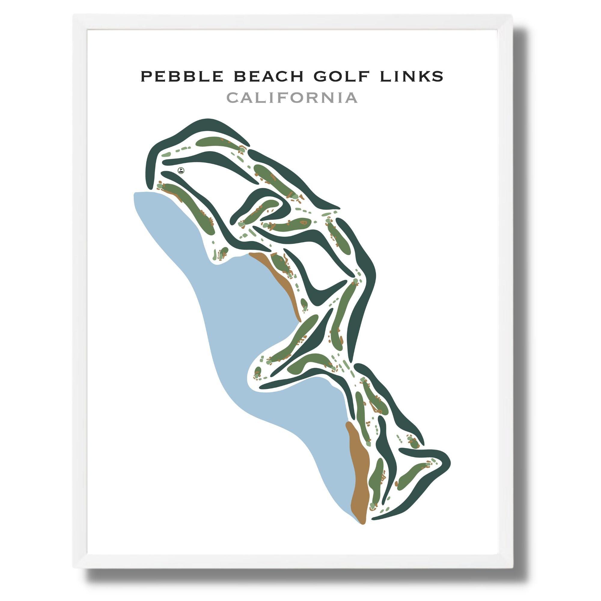 Pebble Beach Golf Links, California - Printed Golf Courses