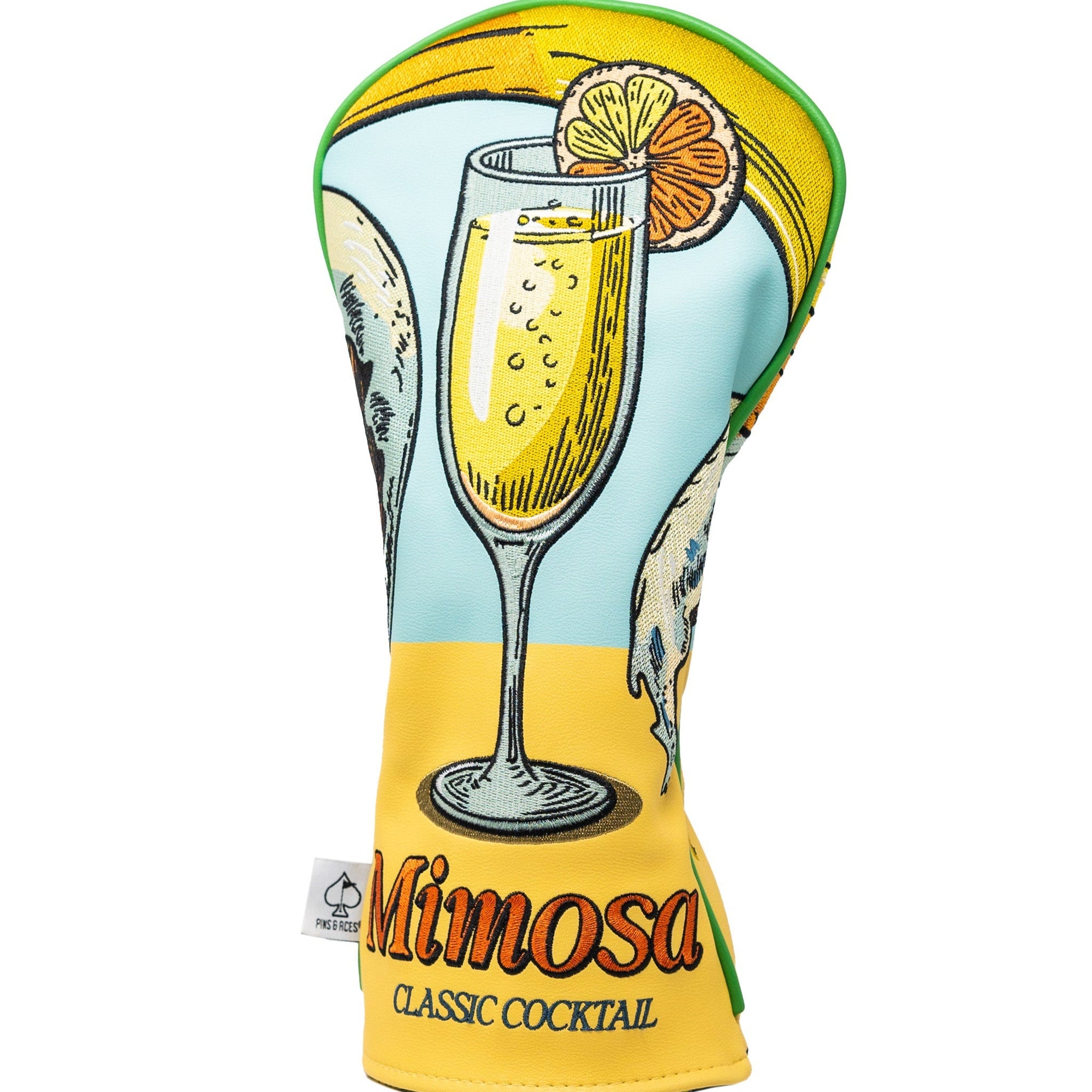 Mimosa cocktail driver headcover with bold retro design