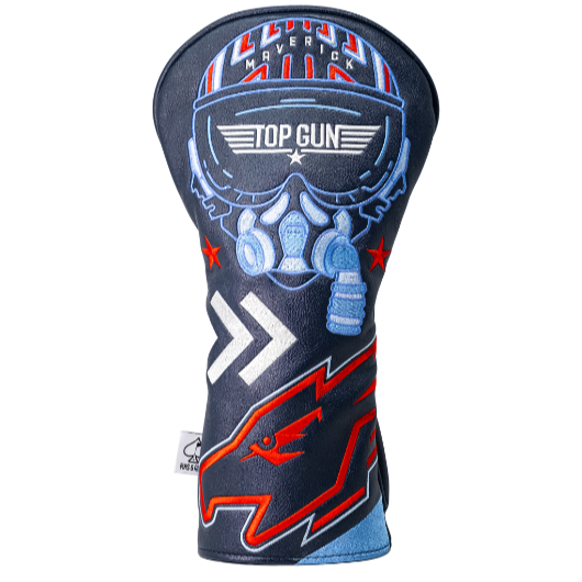Top Gun Maverick golf driver headcover with fighter pilot design