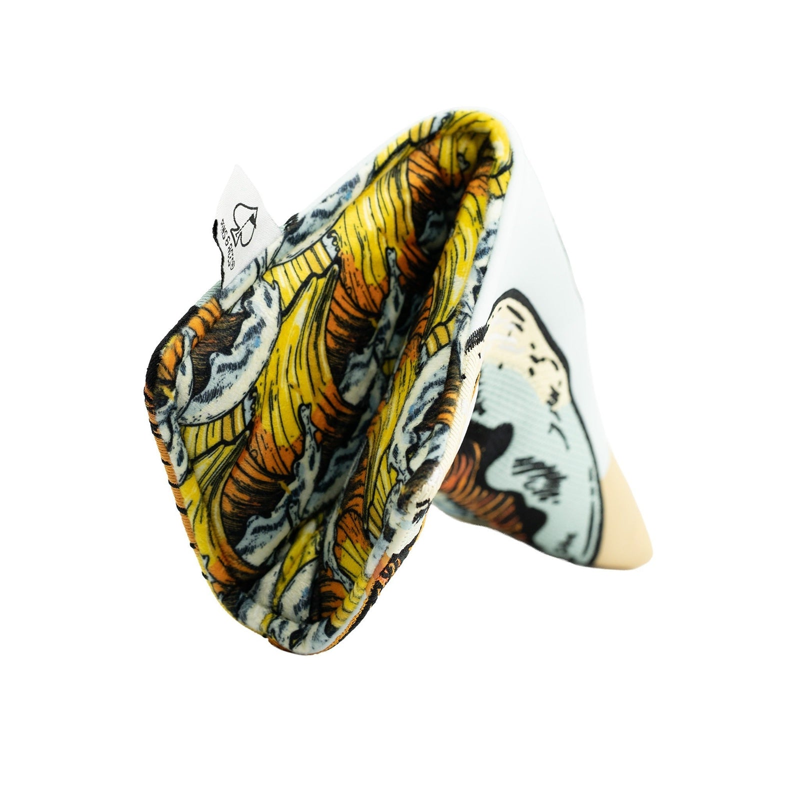 Golf putter cover with embroidered Screwdriver cocktail design and orange slice graphic