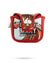 Golf mallet putter cover with embroidered Bloody Mary and bacon garnish design