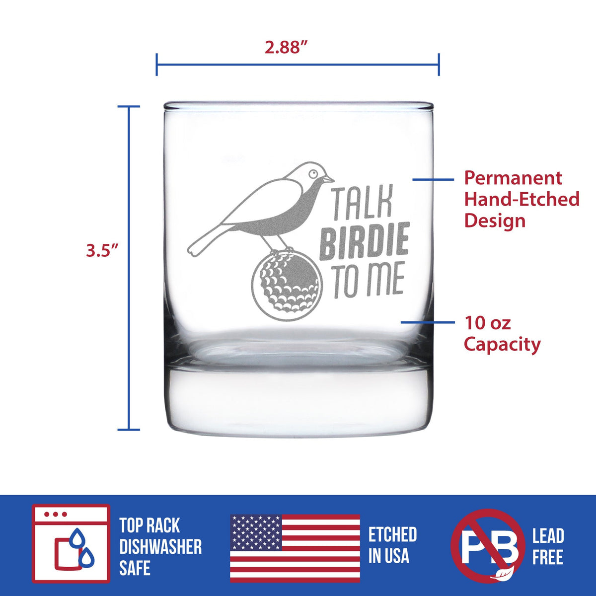 Talk Birdie to Me Rocks Glass