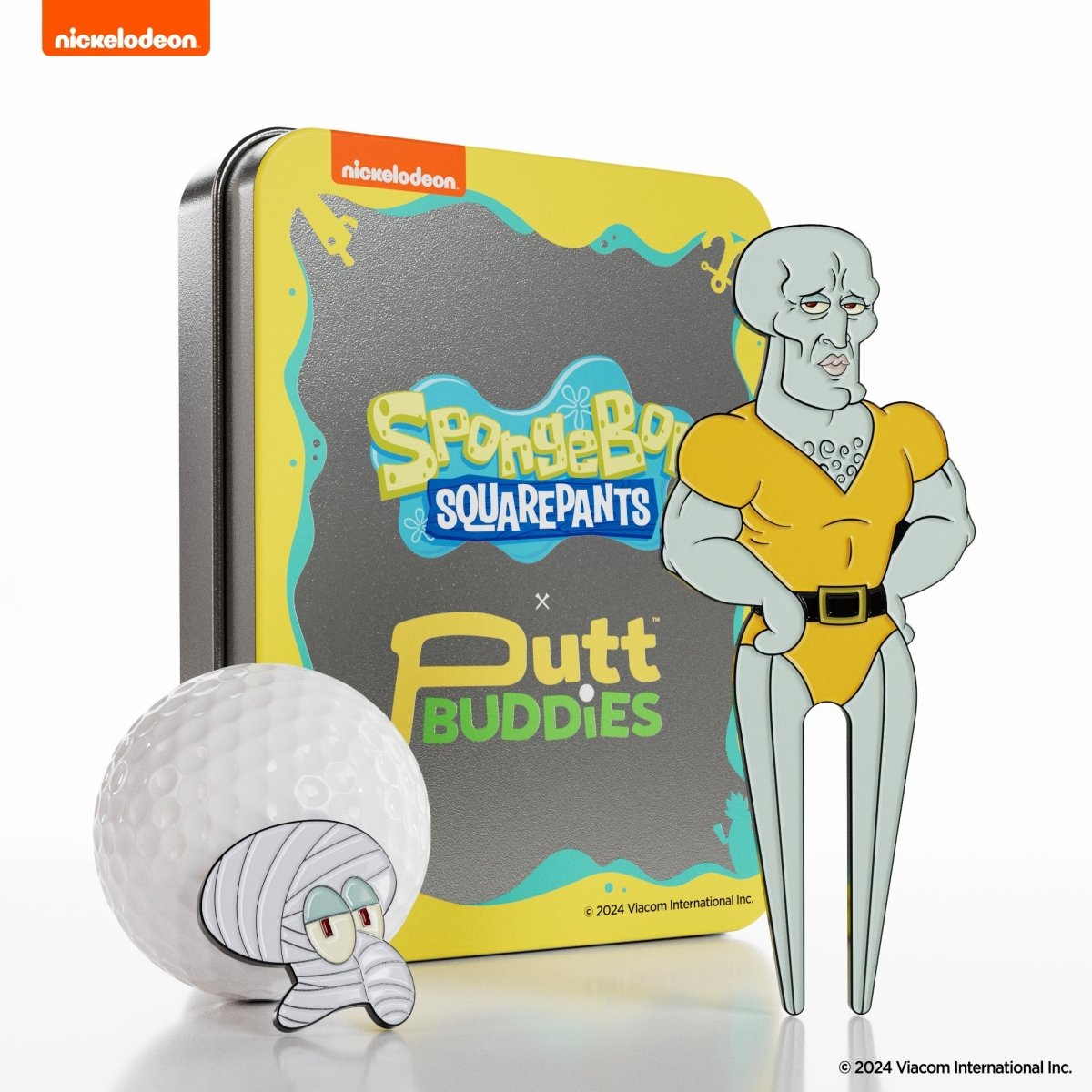 Handsome Squidward Divot Tool w/ attachable bandage ball marker