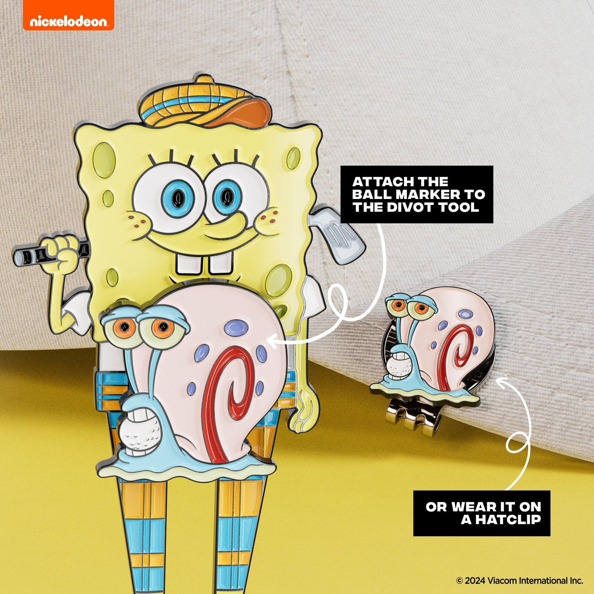 Golfing SpongeBob Divot Tool w/ Gary Ball Marker