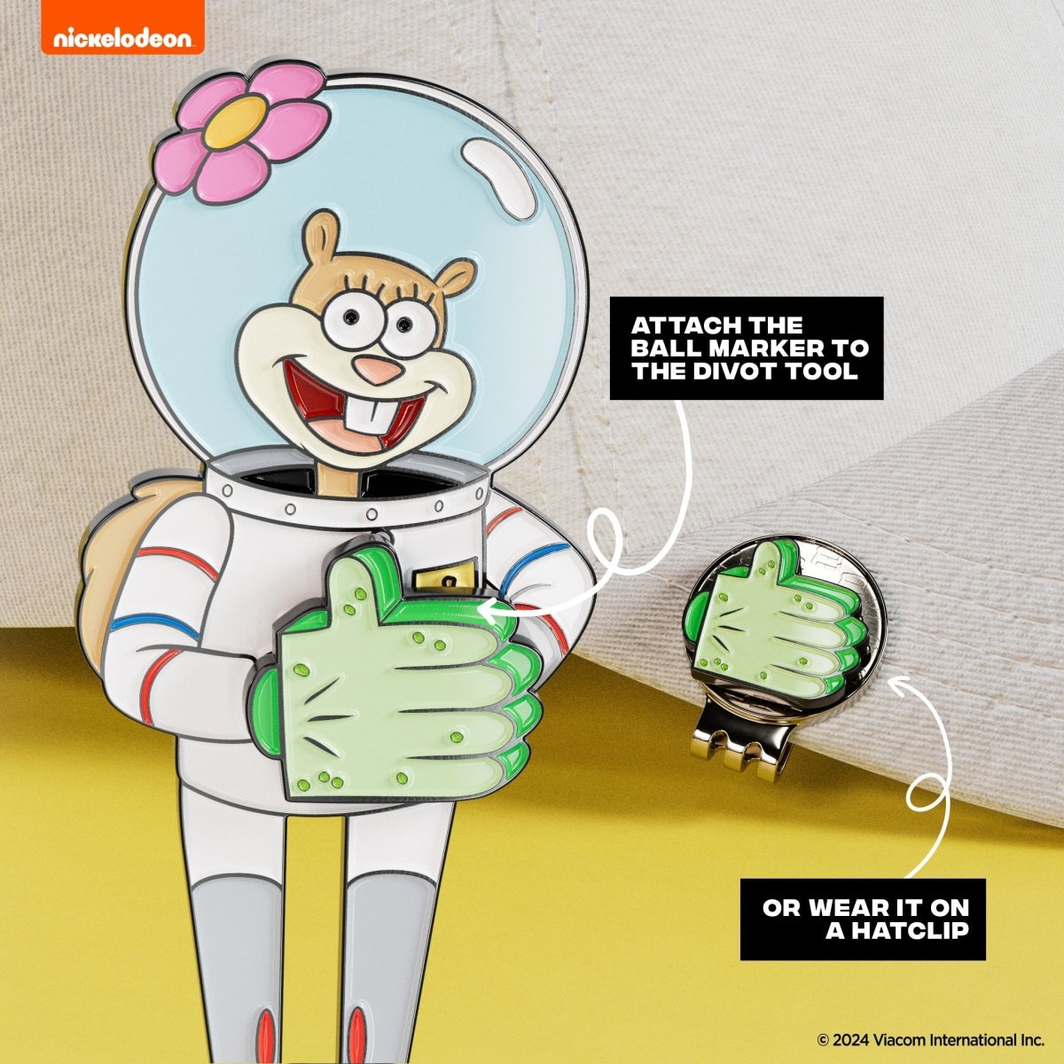 Sandy Cheeks Divot Tool w/ Karate Hand Ball marker