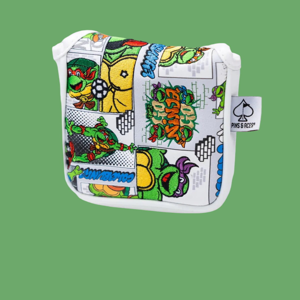 Turtle Shell Putter Cover TMNT Mallet Putter Cover Comic Strip Edition | Groovy Golfer