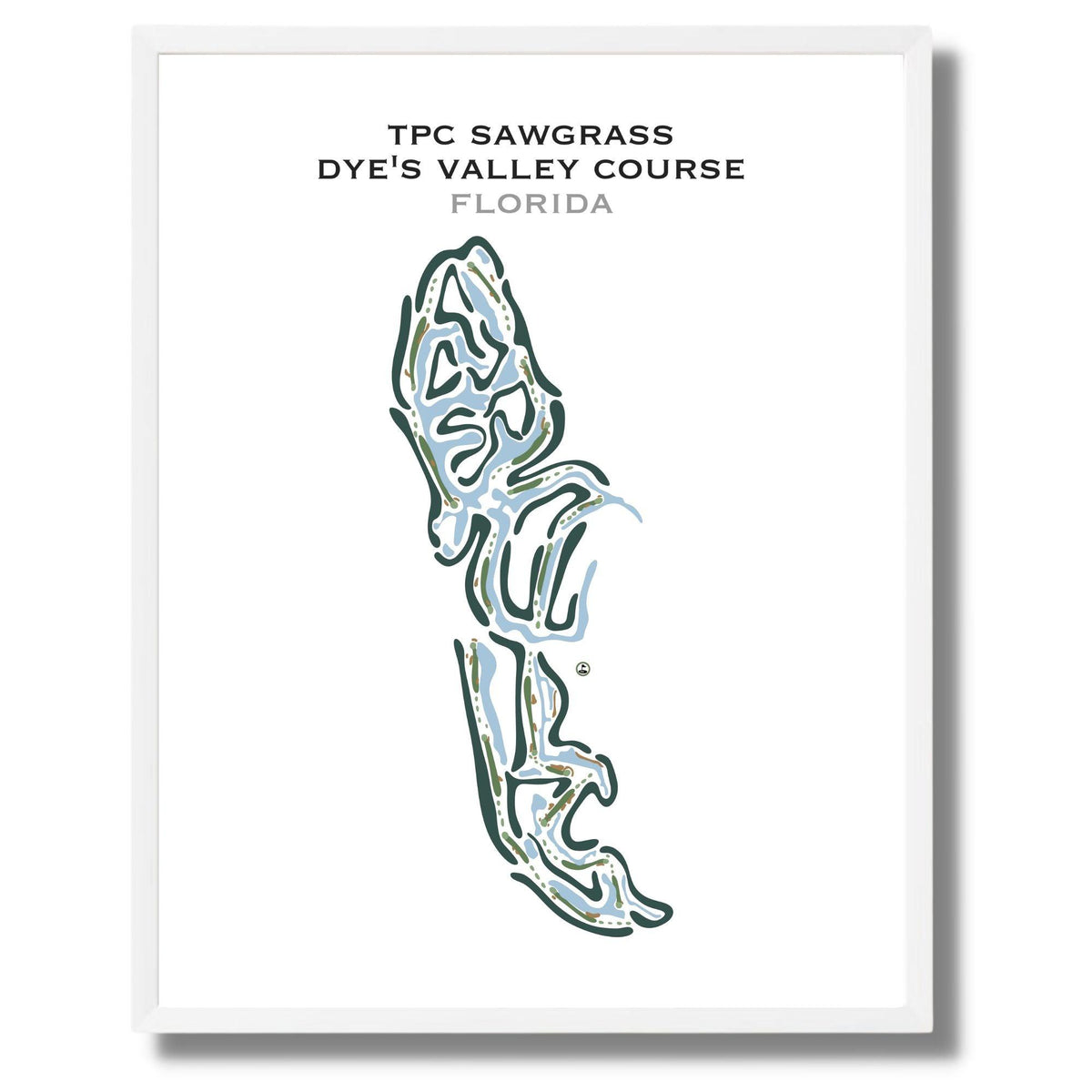 TPC Sawgrass Dye&#39;s Valley Course, Florida - Printed Golf Courses