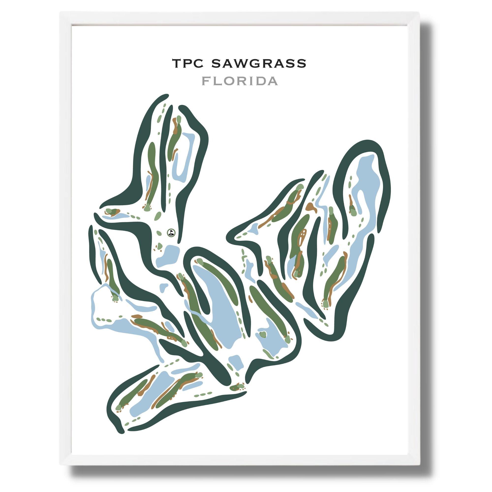 TPC Sawgrass Golf Course, Ponte Verda Beach Florida - Printed Golf Courses