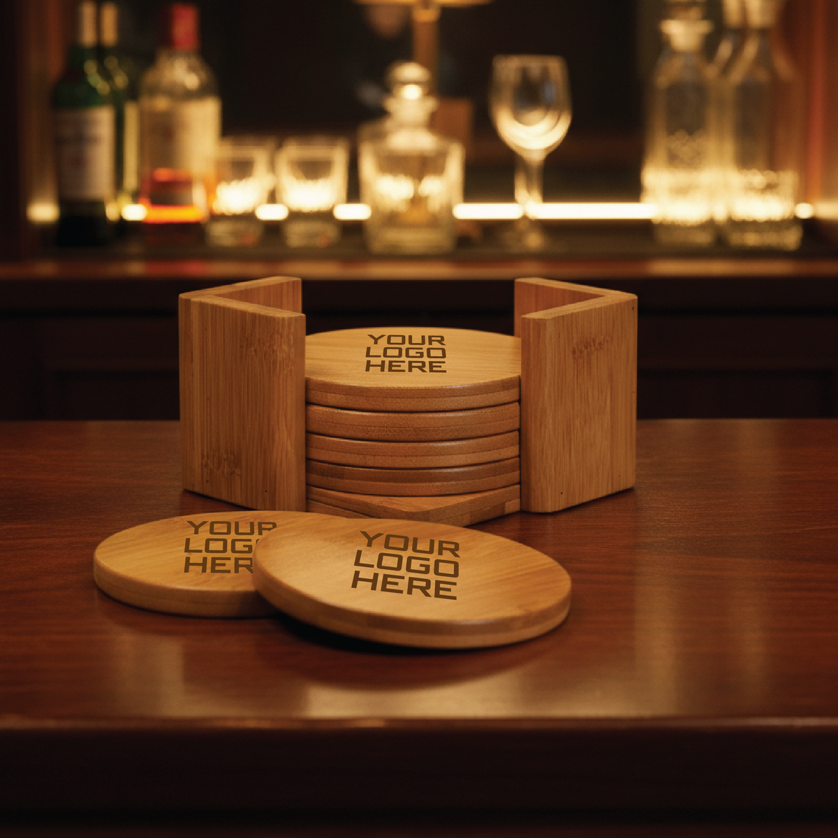 The Legacy Bamboo Coaster Set