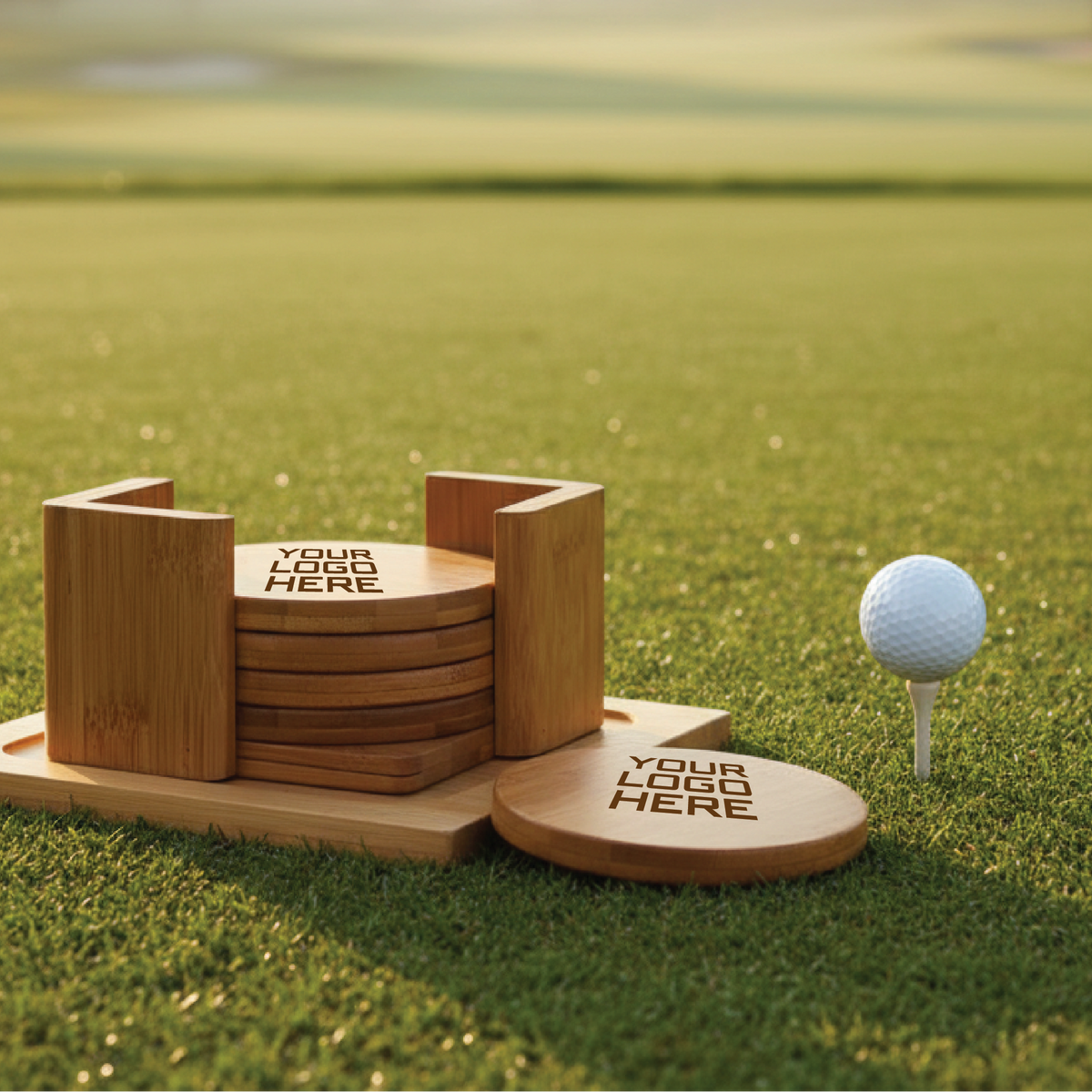 The Legacy Bamboo Coaster Set