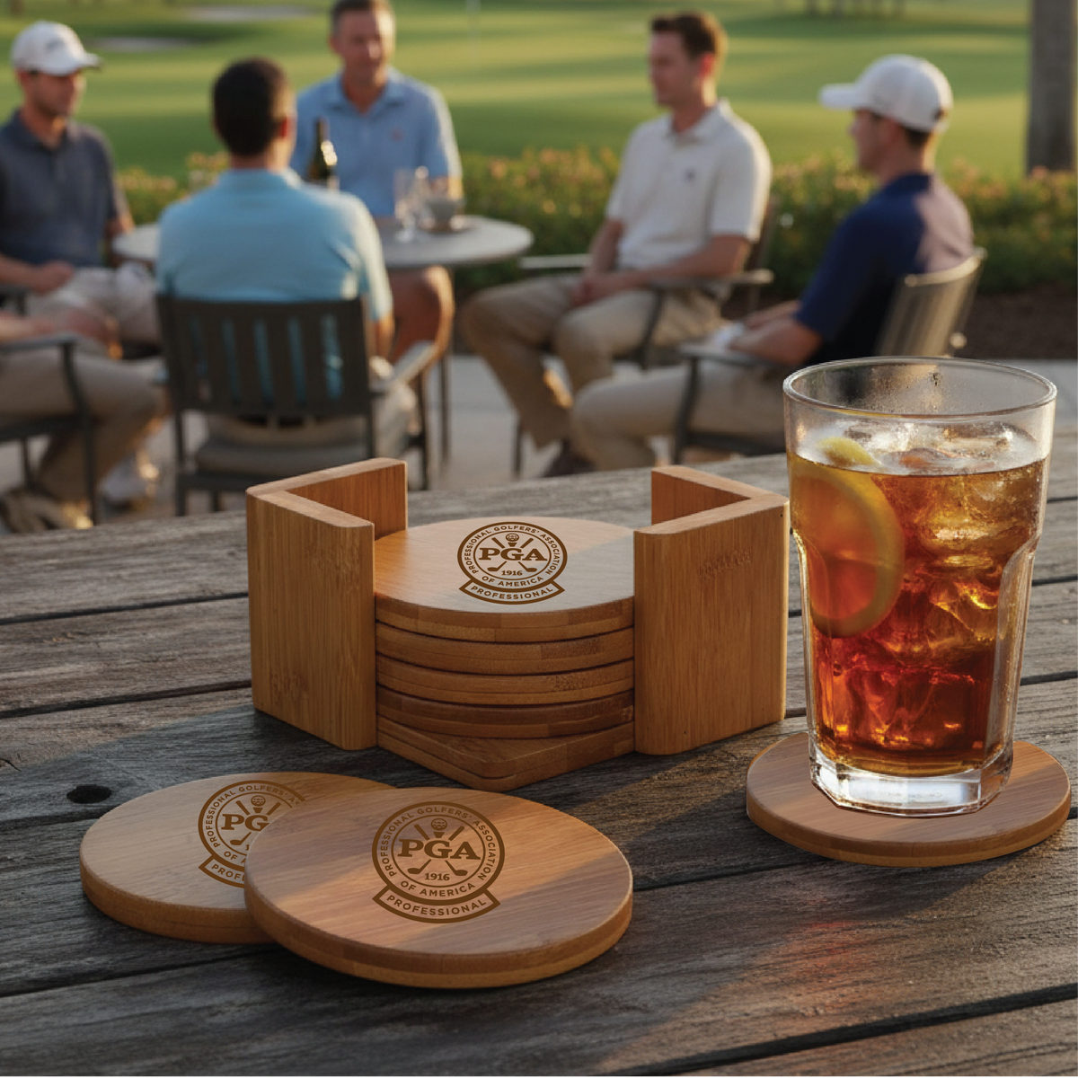 The Legacy Bamboo Coaster Set