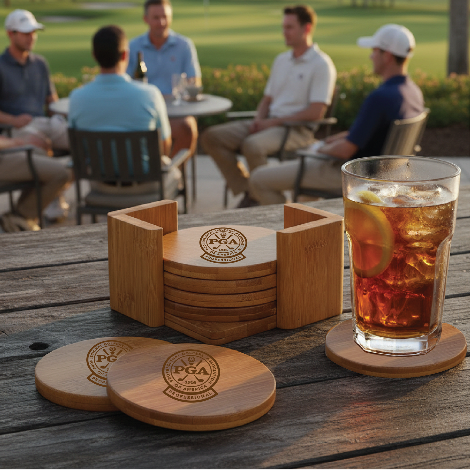 The Legacy Bamboo Coaster Set