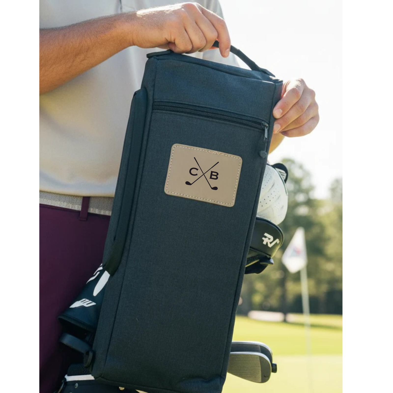 Swing Juice Caddy - Portable Golf Cart Drink Holder and Accessory Organizer
