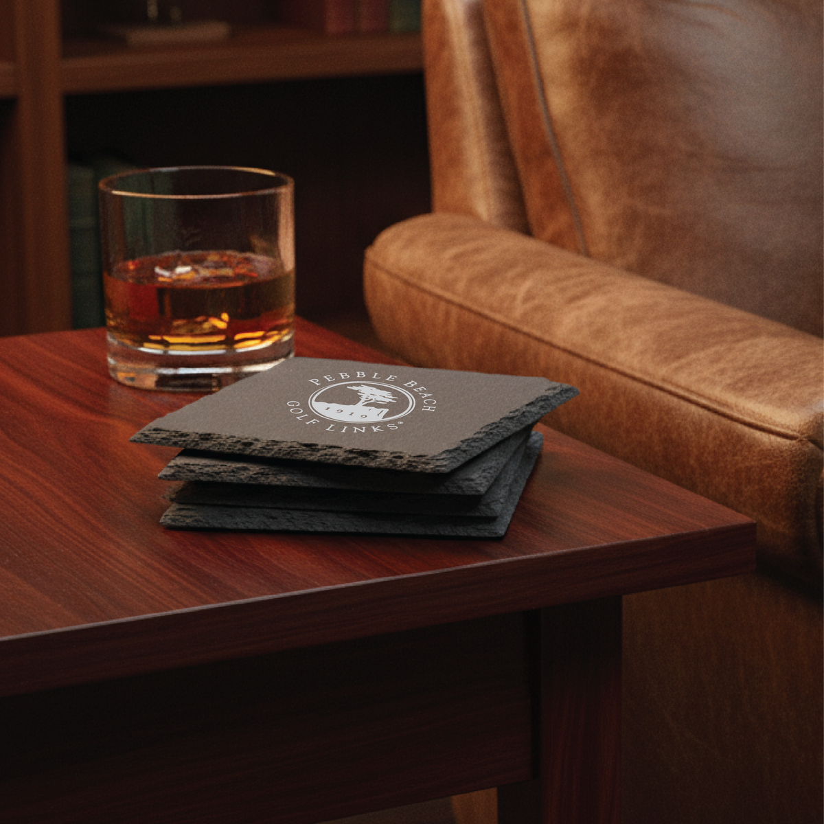 The Fairway Slate Coaster Set