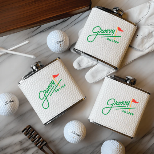 Custom Printed Logo Tee'd Up Flask