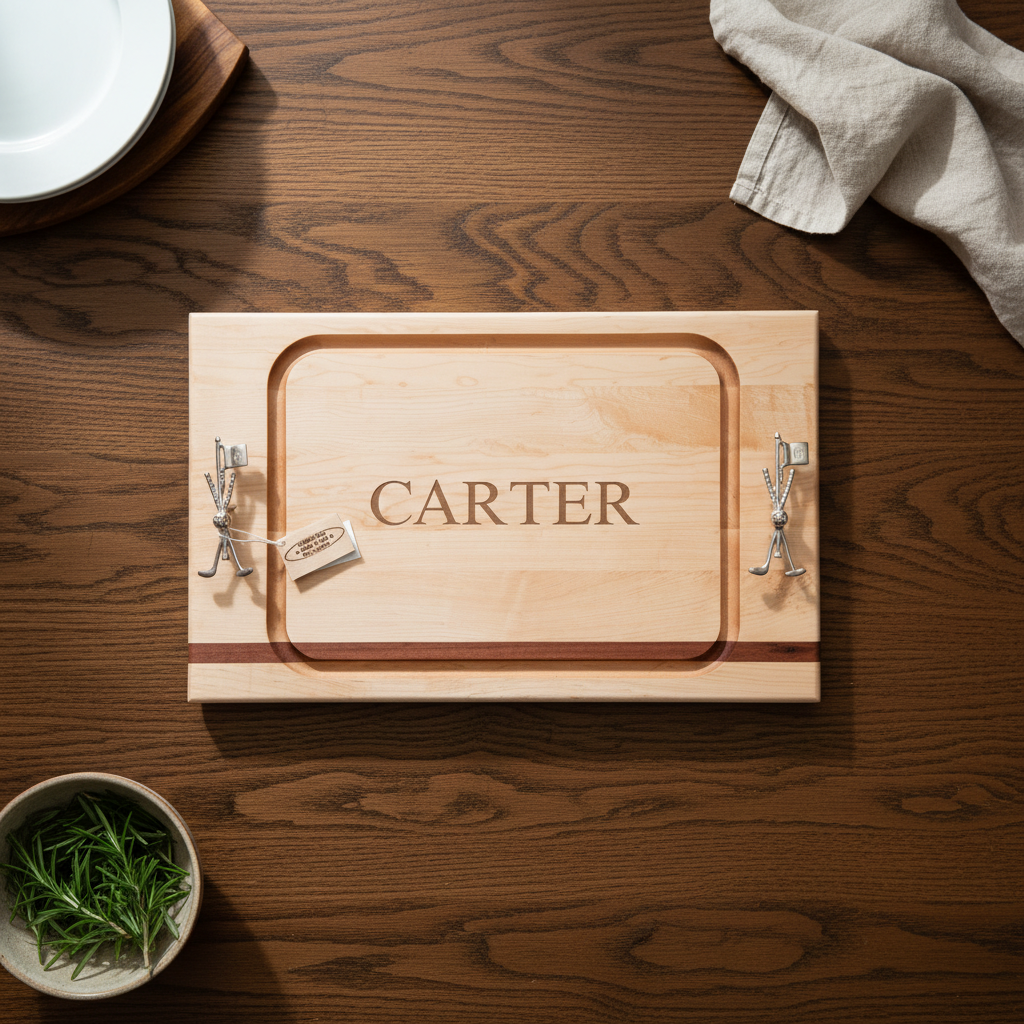 Greenside Gourmet Board, unique personalized golf gift for dad