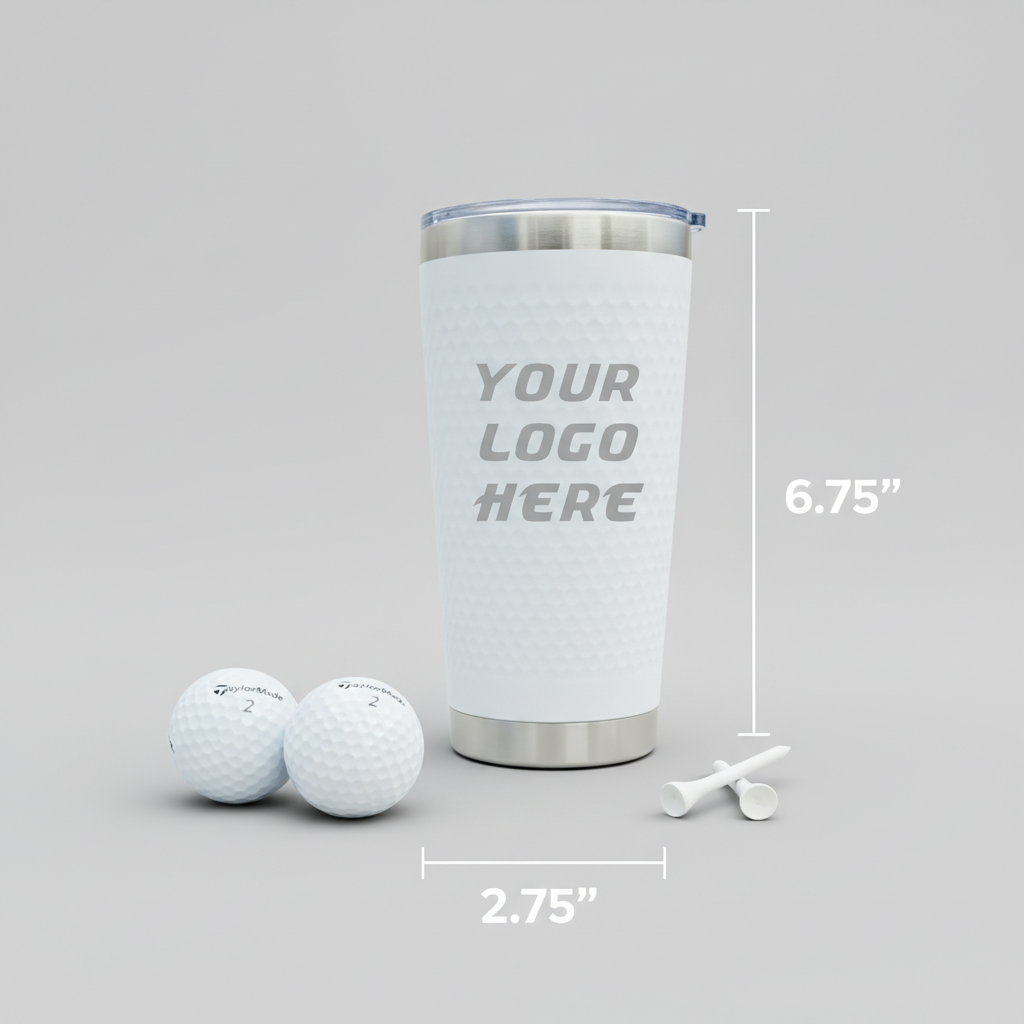 Custom Logo Golf Ball Textured Tumbler