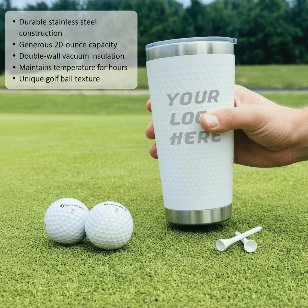 Custom Logo Golf Ball Textured Tumbler