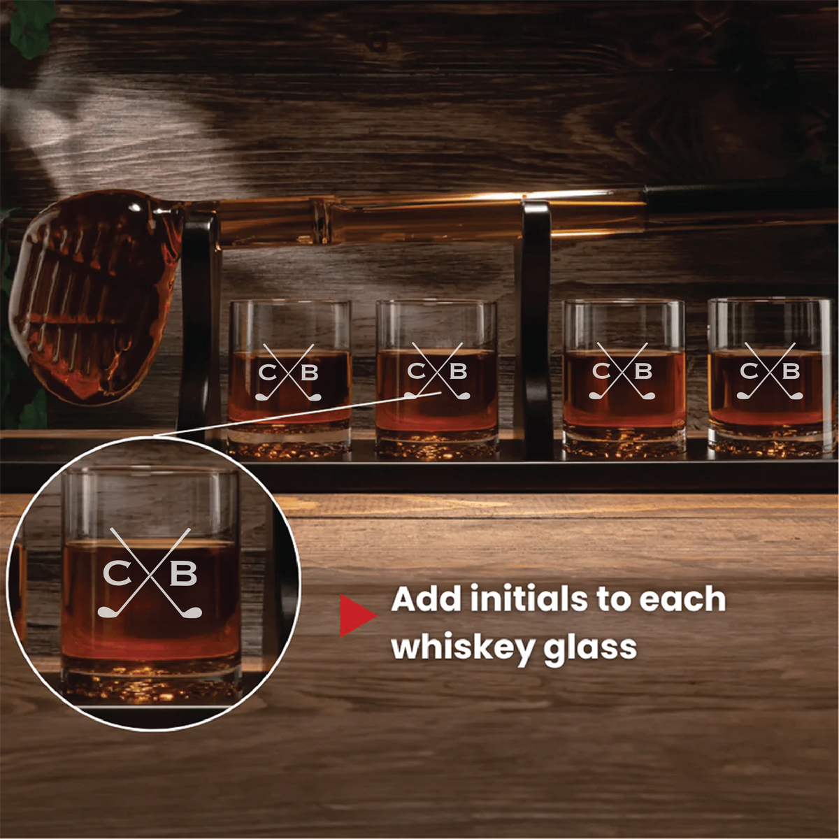 Personalized Golf Club Decanter Set