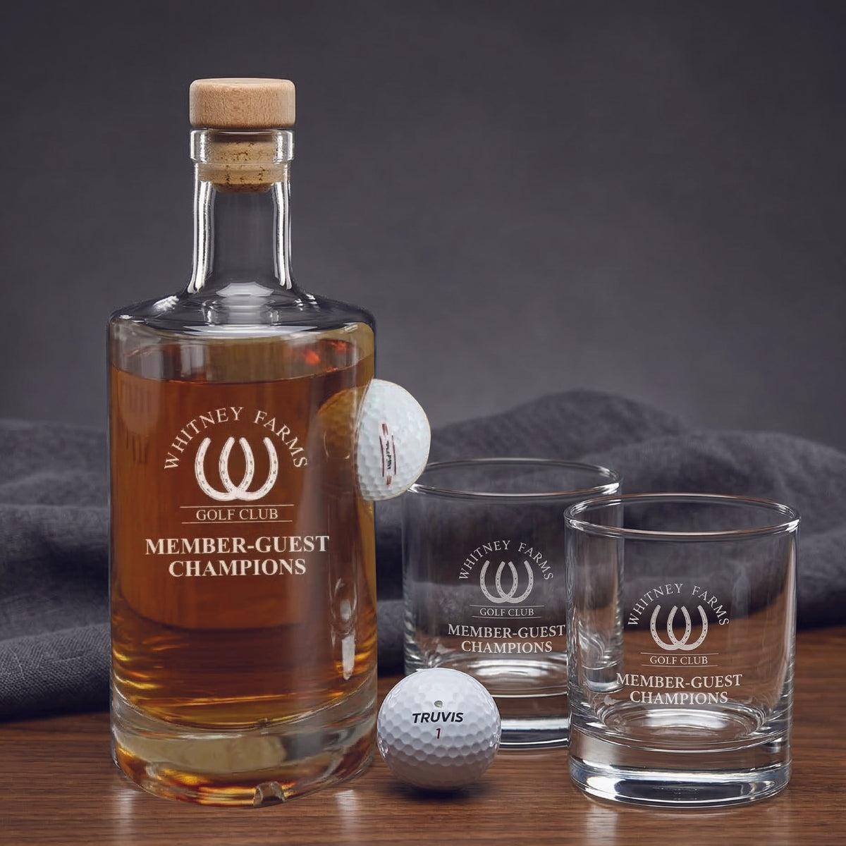 Custom Logo Golf Ball Decanter Gift Set