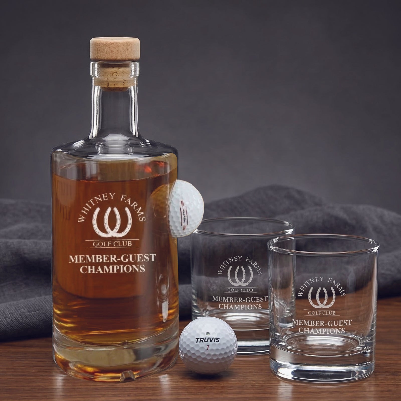 Custom Logo Golf Ball Decanter Gift Set