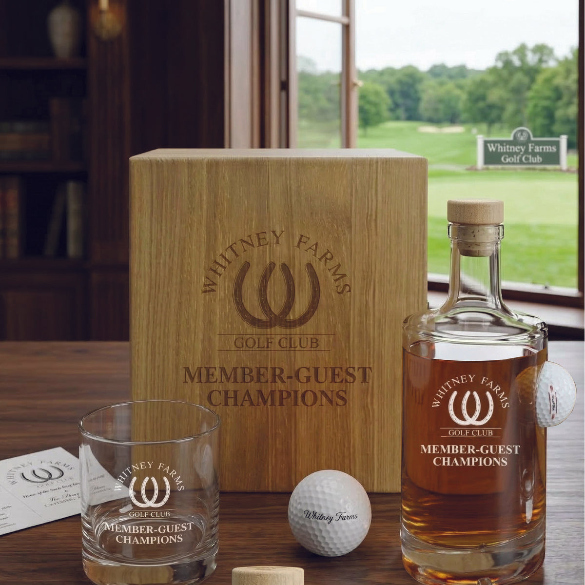Custom Logo Golf Ball Decanter Gift Set