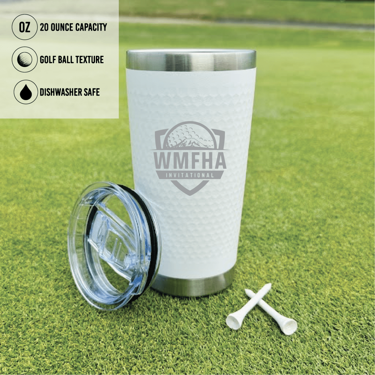 Custom Logo Golf Ball Textured Tumbler