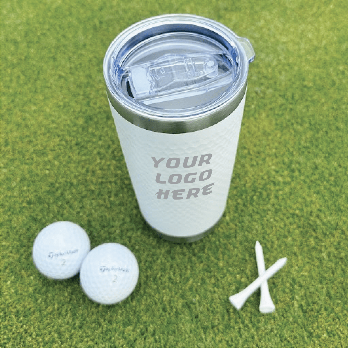 Custom Logo Golf Ball Textured Tumbler