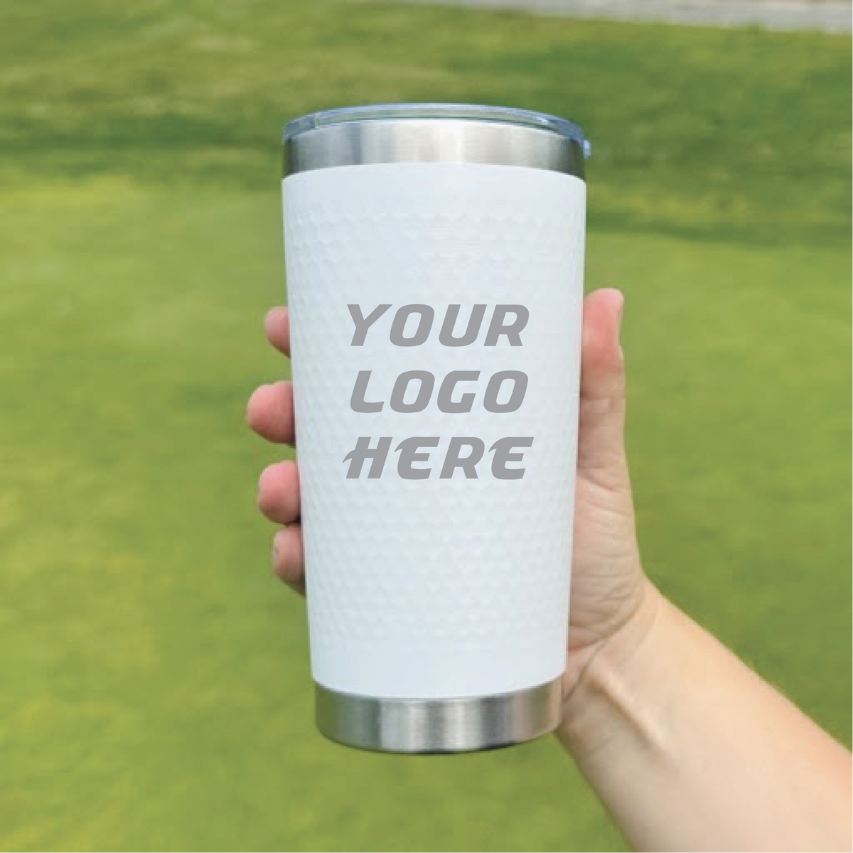 Custom Logo Golf Ball Textured Tumbler