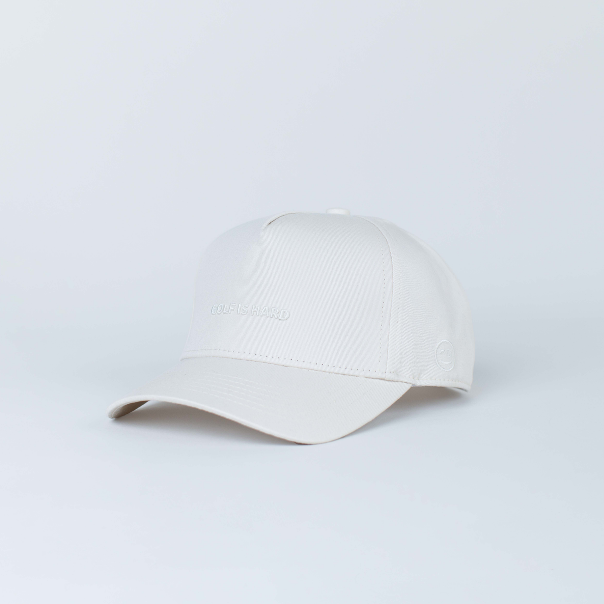 Golf Is Hard embroidered golf hat with snapback closure