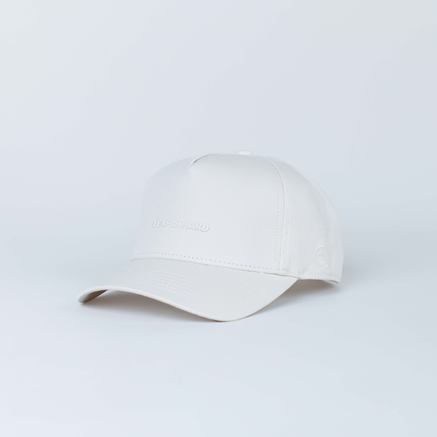 Golf Is Hard embroidered golf hat with snapback closure