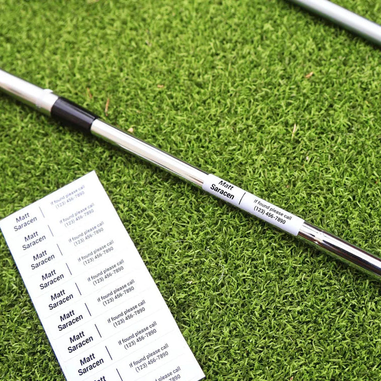 Golf Club Labels With Name