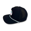 Black Snowman Snapback / Performance Golf Hat