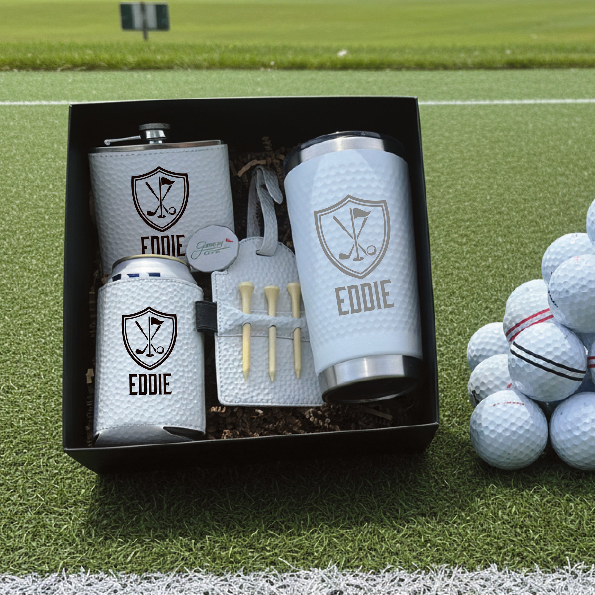 personalized golf gear Personalized Golf Gift Set for Him – Custom Groomsman Golf Gift Box