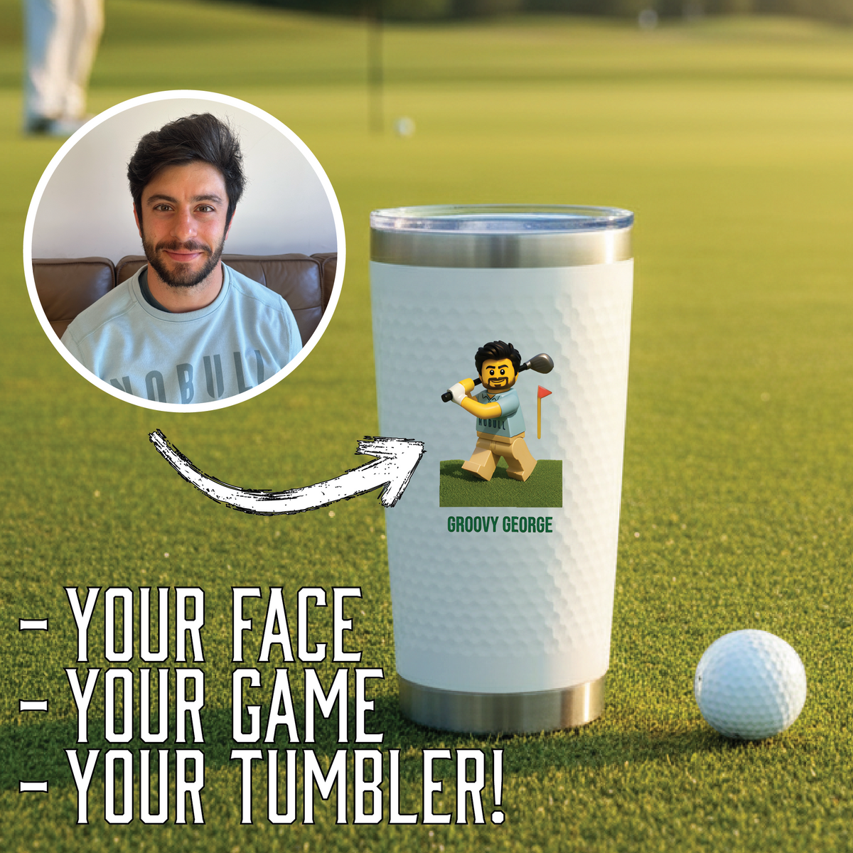 Custom Mini Me Golf Tumbler