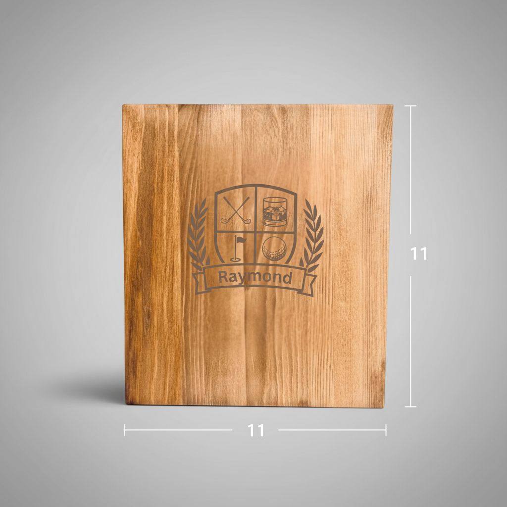 Golfer's Crest Personalized Decanter Box Set