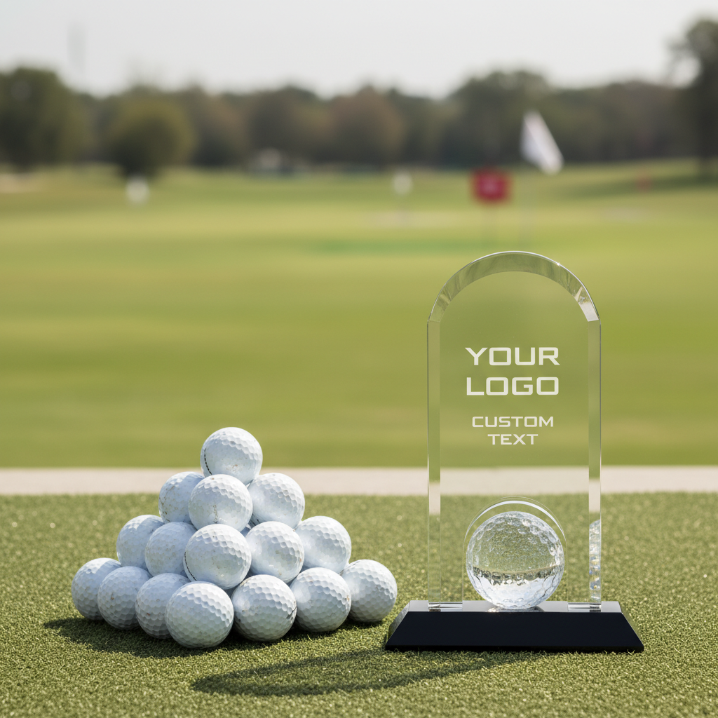 "The Crystal Claret" Personalized Golf Trophy