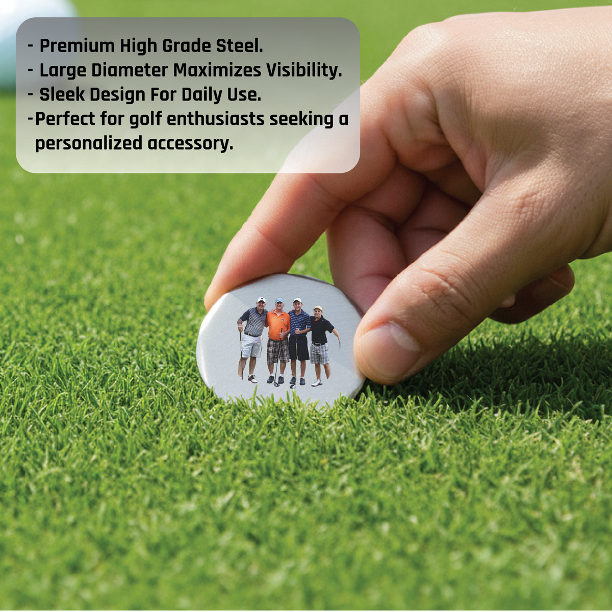 Custom Photo Metal Ball Marker Set (3-Pack)
