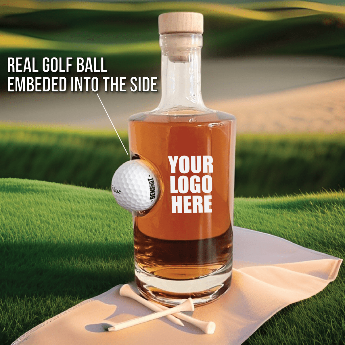 Golf Outing Prize - Personalized Decanter with Club Logo and Custom Ne…