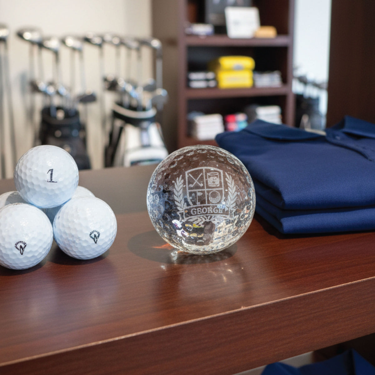 Executive Crystal Golf Ball Paperweight