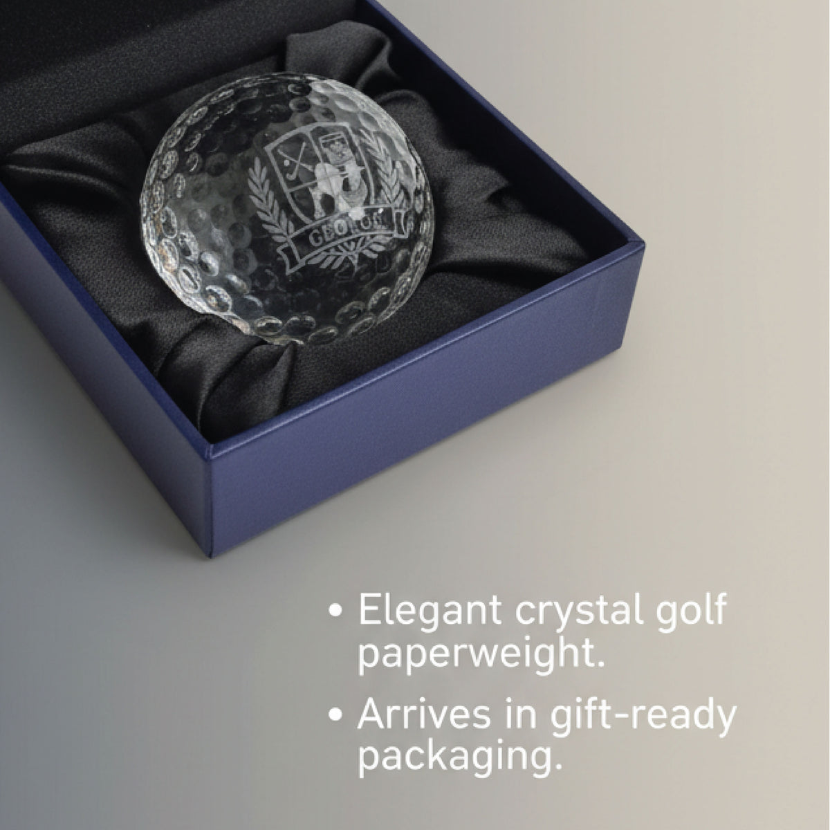 Executive Crystal Golf Ball Paperweight