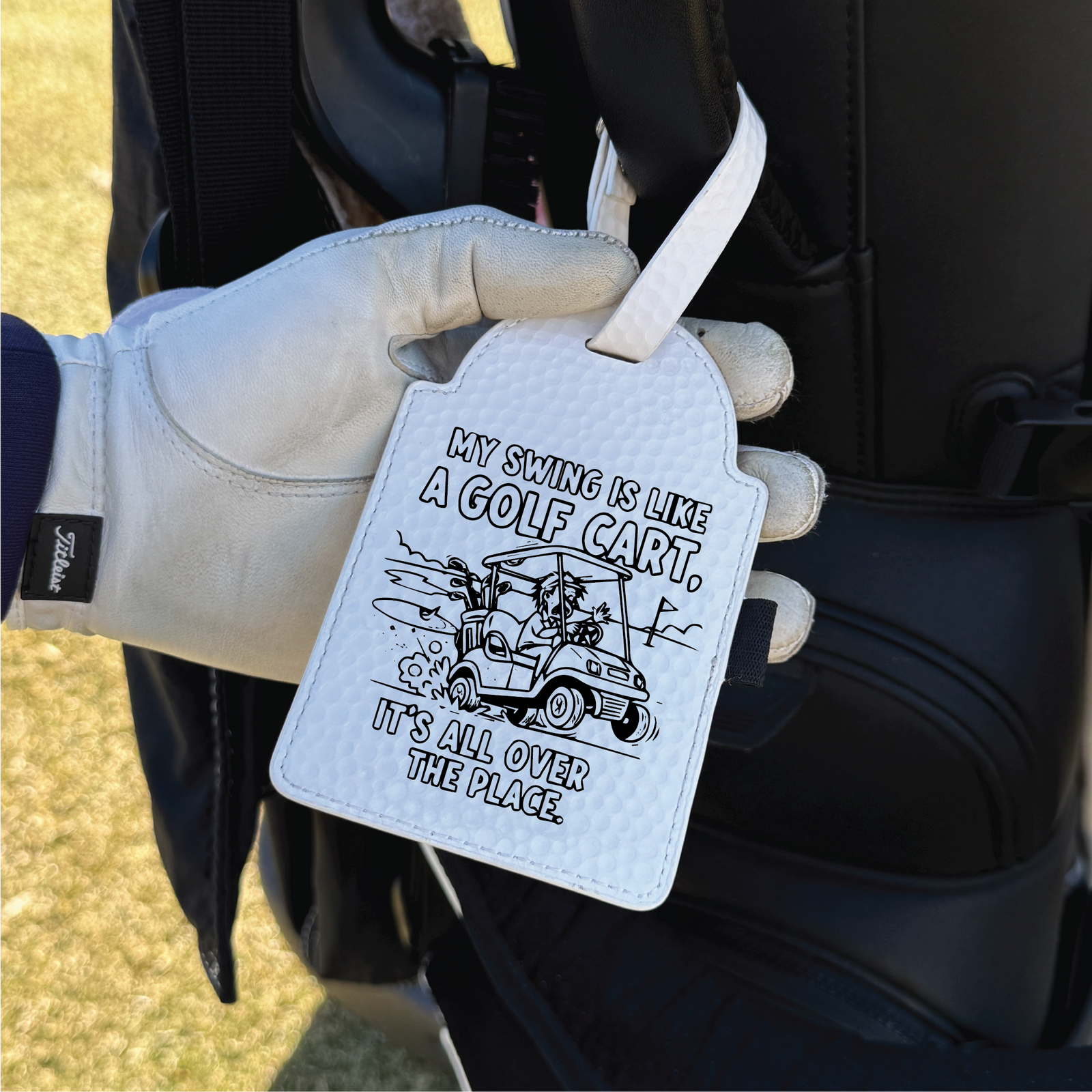 “All Over the Place” Golf Bag Tag