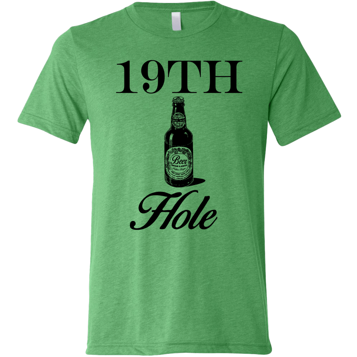 Golf 19th Hole Beer Unisex T-Shirt - Fun golf and beer graphic, soft cotton, unisex fit