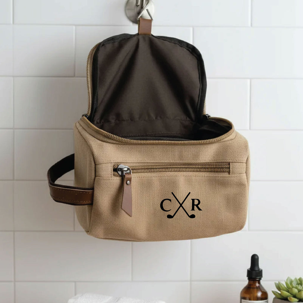 Front Nine Personalized Golf Toiletry Bag - Custom Embroidered
