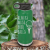 Green golf water bottle Always Wash Your Balls
