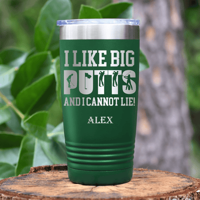 Green Golf Tumbler With Baby Got Back Design